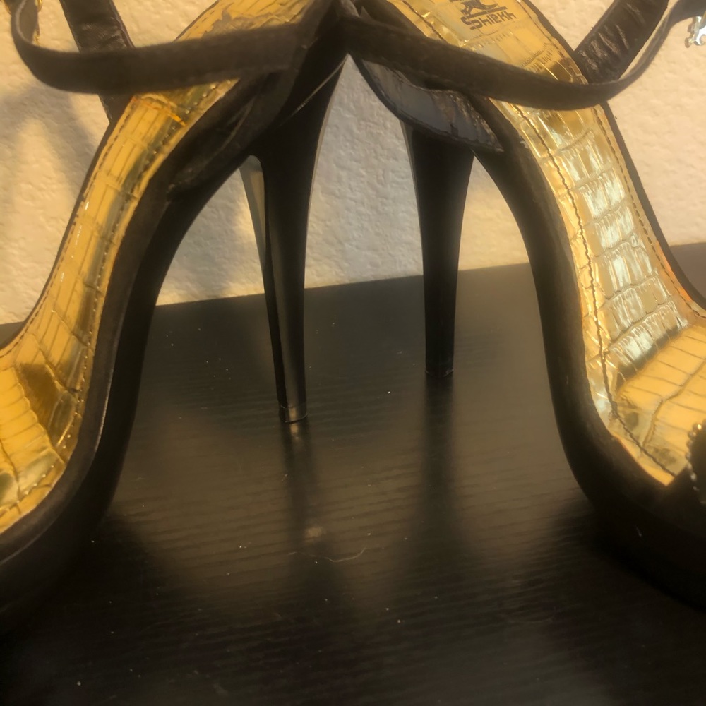 Shiekh Hollywood Suede Snake Ankle Platform 5" - Picture 6 of 15
